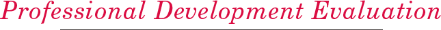 professional development evaluation sub head